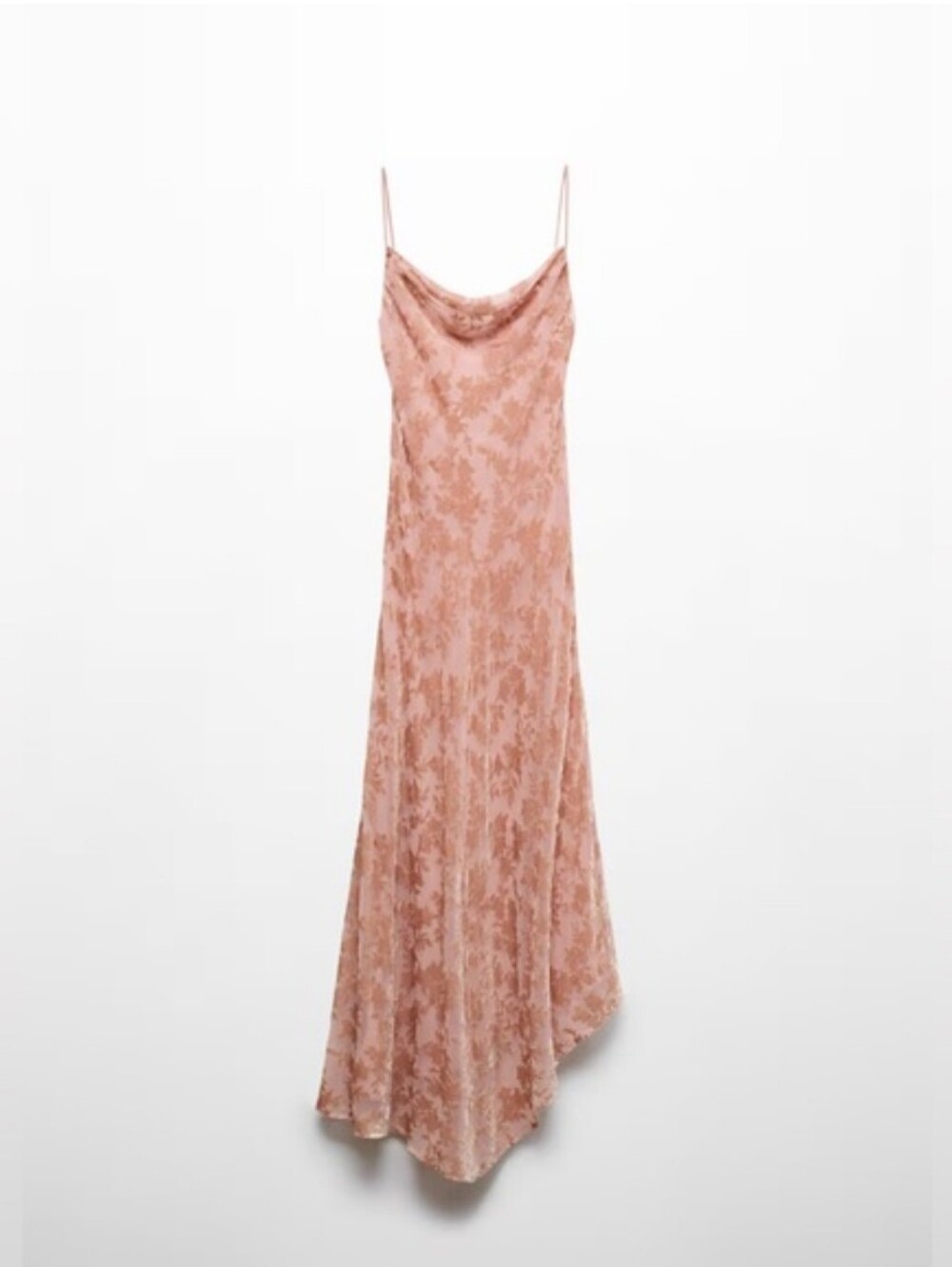 EUC Mango- Slip Dress in Blush Pink Burnout- Size M/6